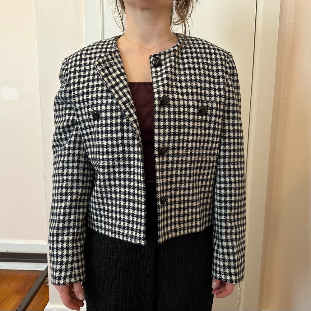 Vintage Wool Gingham blazer